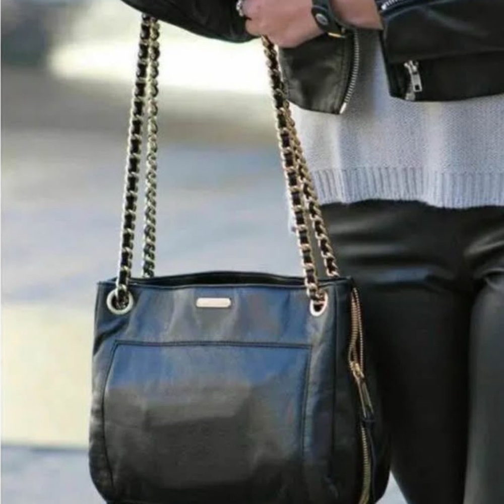 REBECCA MINKOFF LEATHER CHAIN Shoulder bag
